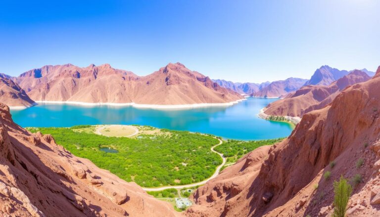 Hatta dam and mountains