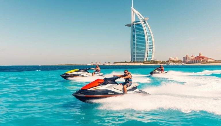 Iconic landmarks jet ski Dubai