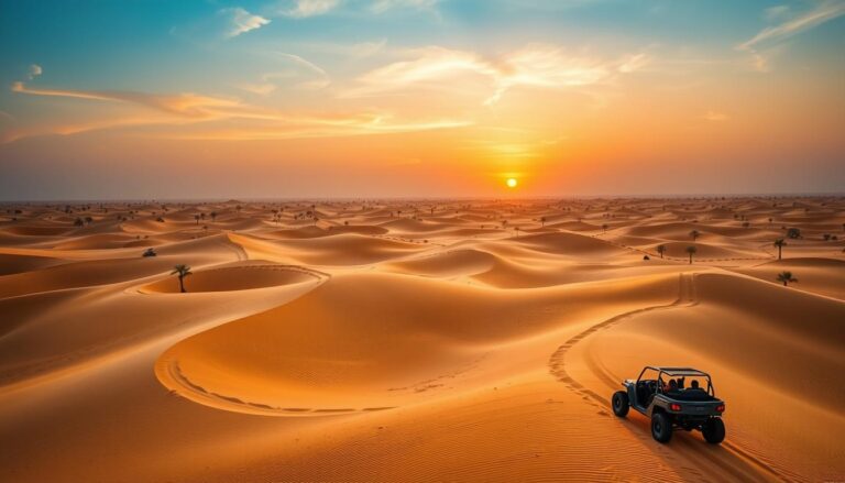 Scenic dune buggy trails Dubai