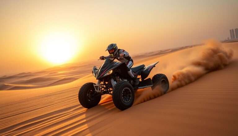 Thrill-seeker quad biking Dubai