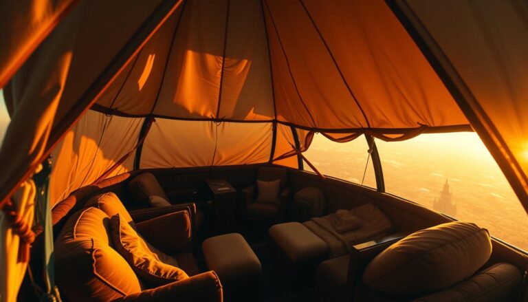 Can you sit down in a hot air balloon?
